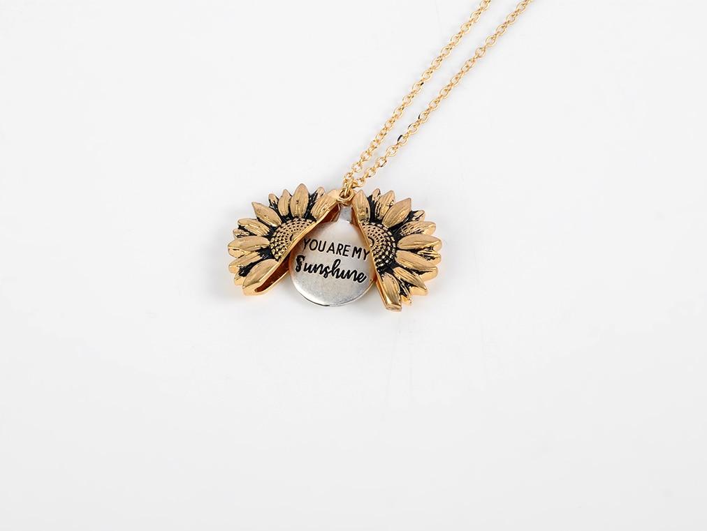 "YOU ARE MY SUNSHINE" Sunflower Necklace