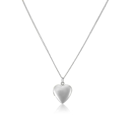 heart locket necklace silver